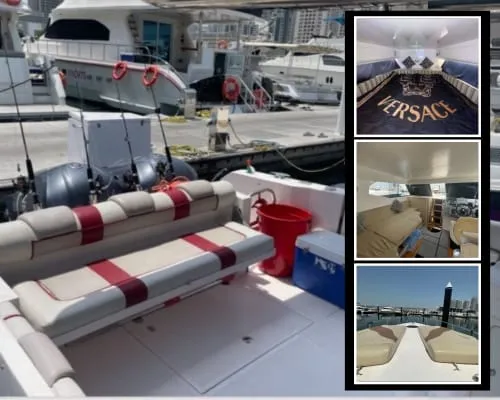 Silver Craft 39ft Yacht Seating Area